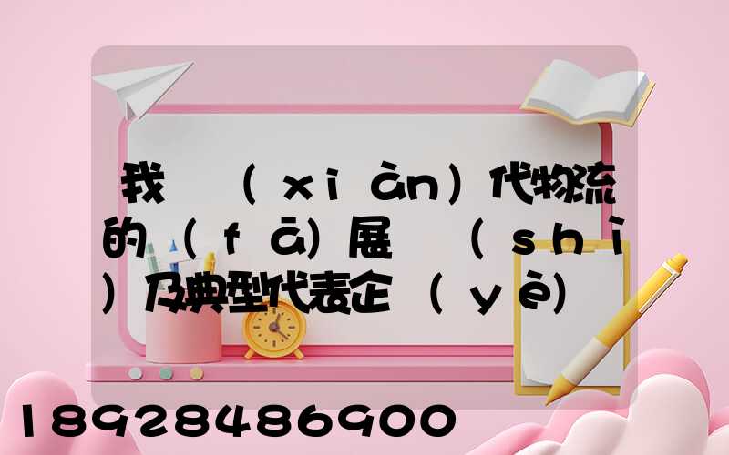 我國現(xiàn)代物流的發(fā)展趨勢(shì)及典型代表企業(yè)