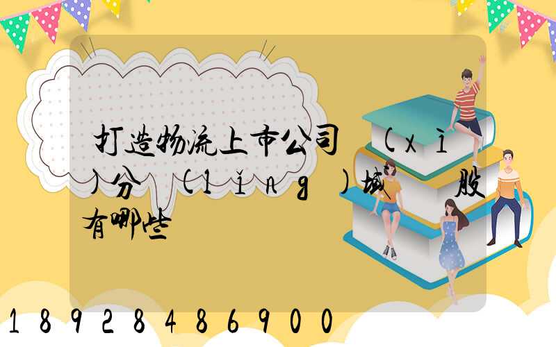打造物流上市公司細(xì)分領(lǐng)域龍頭股有哪些