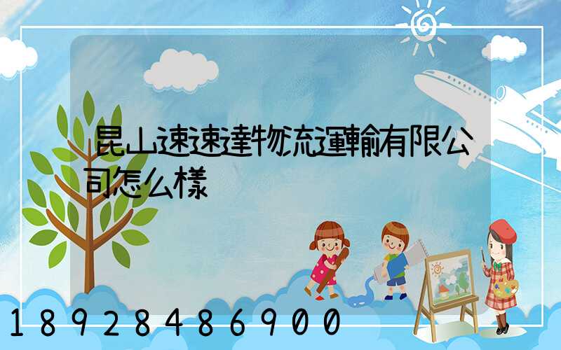 昆山速速達物流運輸有限公司怎么樣