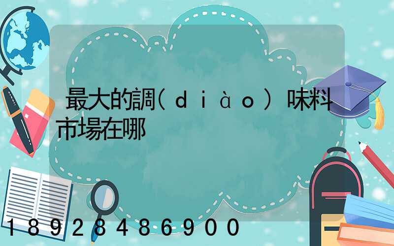 最大的調(diào)味料市場在哪