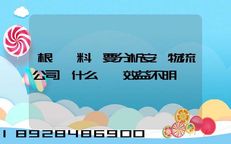 根據資料簡要分析安達物流公司為什么經濟效益不明顯