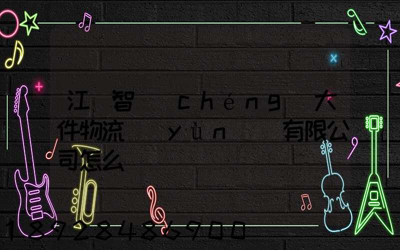 江蘇智誠(chéng)大件物流運(yùn)輸有限公司怎么樣