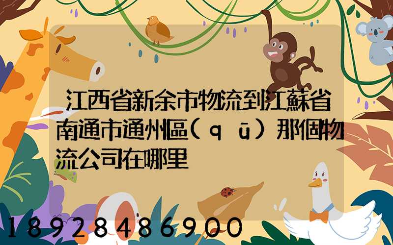 江西省新余市物流到江蘇省南通市通州區(qū)那個物流公司在哪里