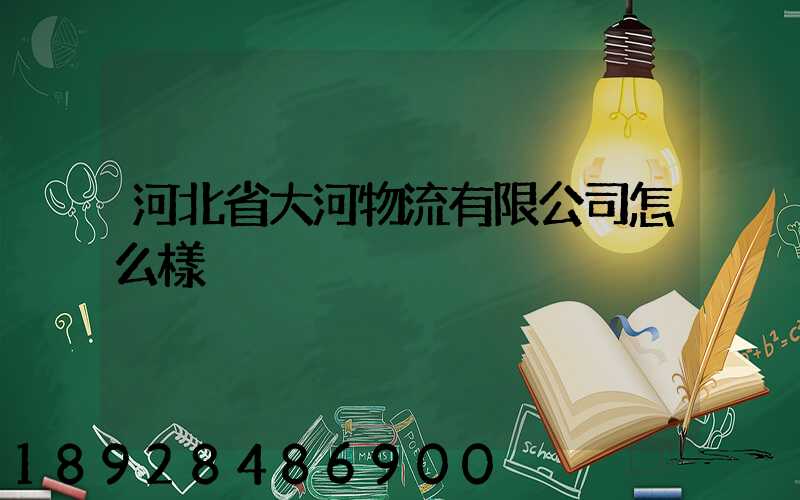 河北省大河物流有限公司怎么樣