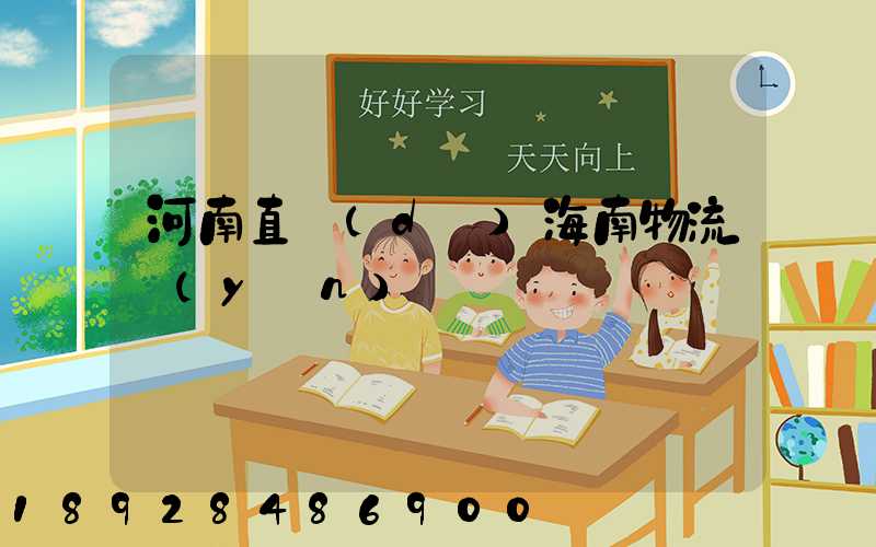 河南直達(dá)海南物流運(yùn)輸