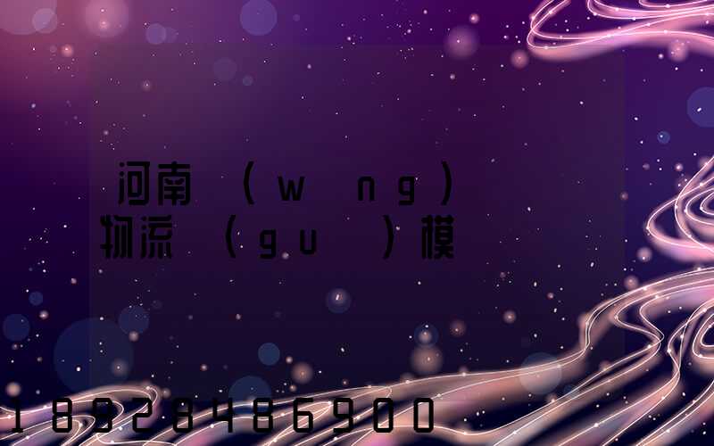 河南網(wǎng)絡運輸物流規(guī)模