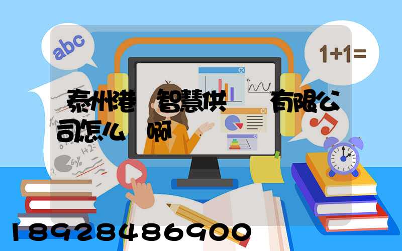 泰州港聯智慧供應鏈有限公司怎么樣啊