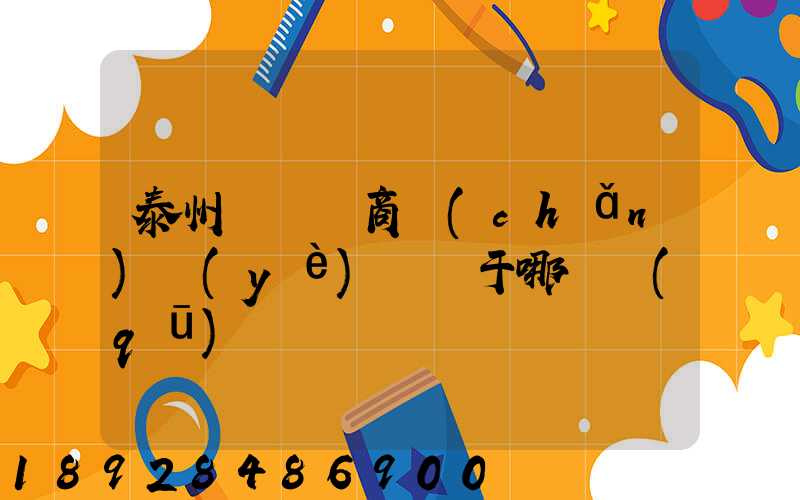 泰州順豐電商產(chǎn)業(yè)園屬于哪個區(qū)