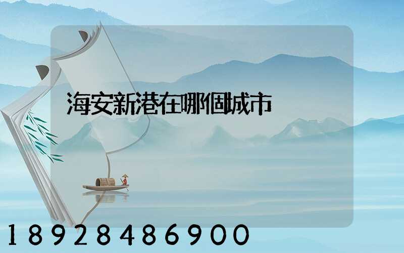 海安新港在哪個城市