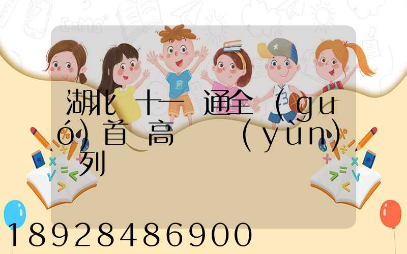 湖北雙十一開通全國(guó)首條高鐵貨運(yùn)專列