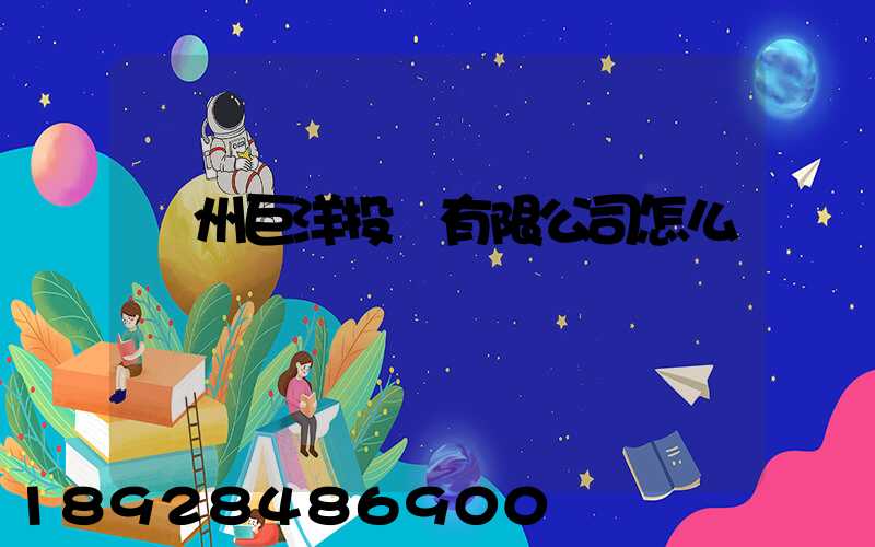 瀘州巨洋投資有限公司怎么樣