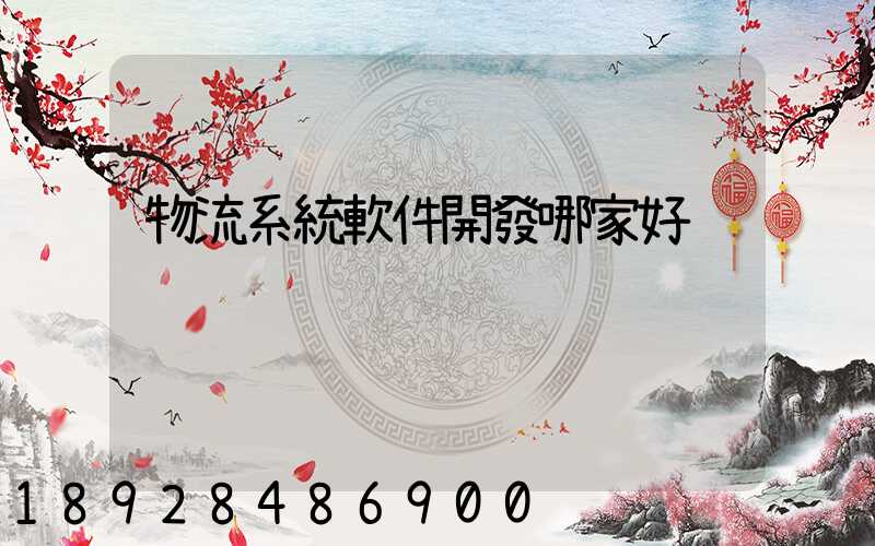 物流系統軟件開發哪家好