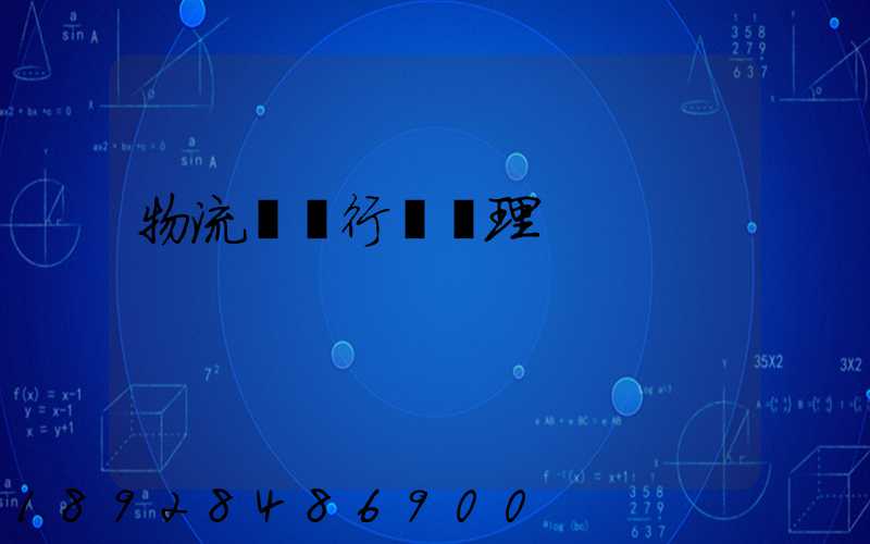 物流運輸行業經理