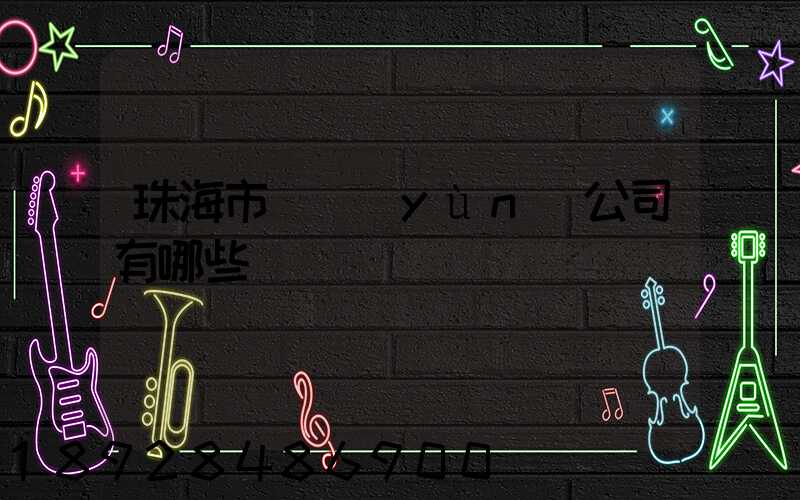 珠海市貨運(yùn)公司有哪些