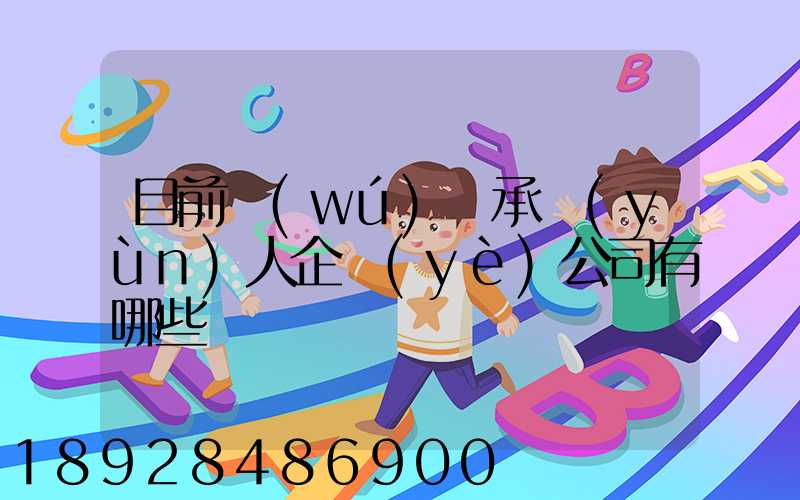 目前無(wú)車承運(yùn)人企業(yè)公司有哪些