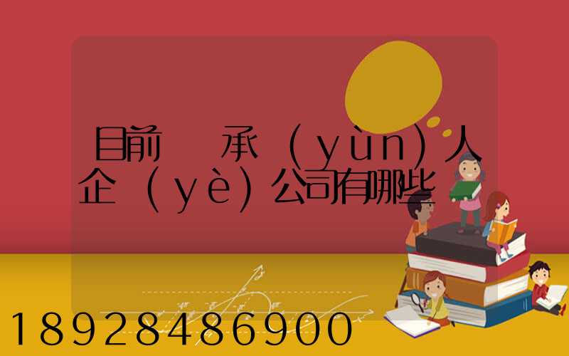 目前無車承運(yùn)人企業(yè)公司有哪些