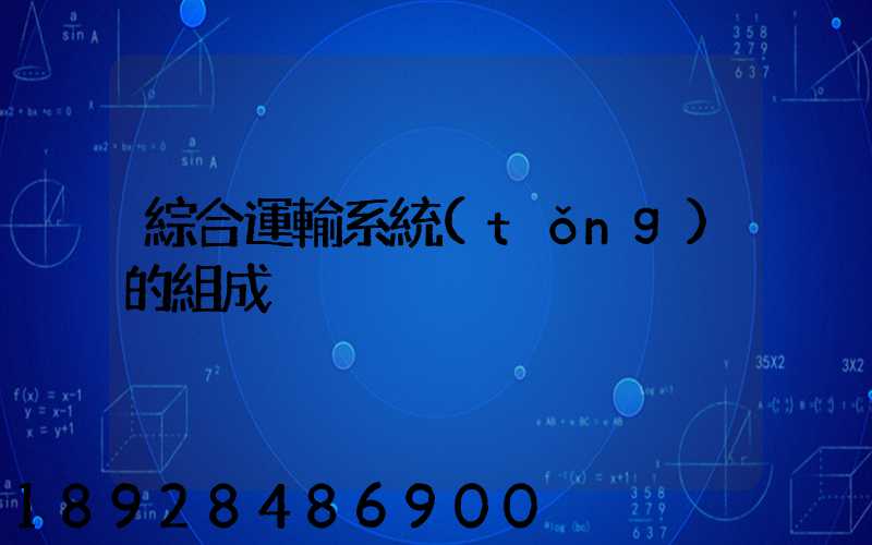 綜合運輸系統(tǒng)的組成