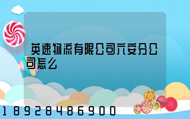 英速物流有限公司六安分公司怎么樣