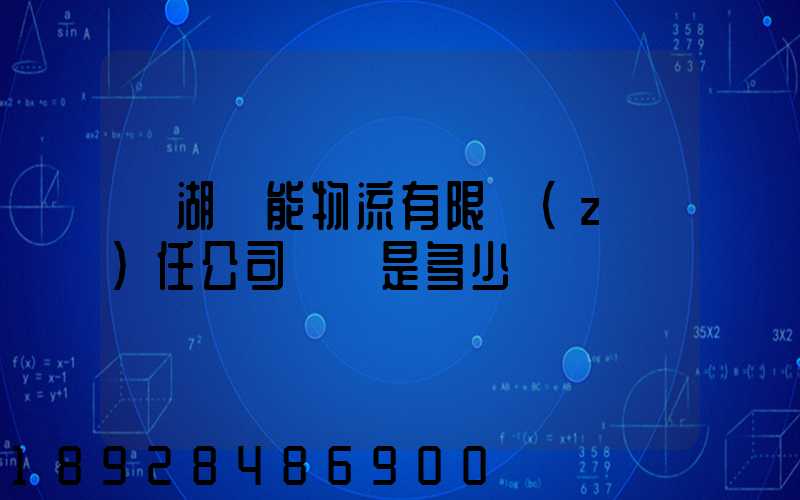 蕪湖長能物流有限責(zé)任公司電話是多少