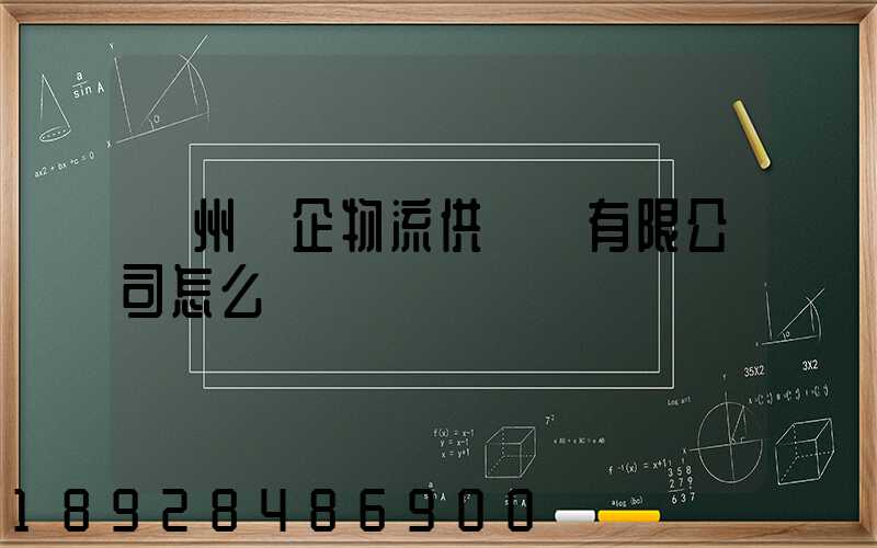 蘇州澤企物流供應鏈有限公司怎么樣