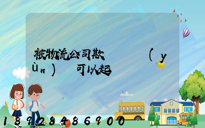 被物流公司欺騙買貨運(yùn)車可以起訴嗎