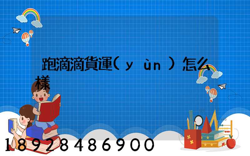 跑滴滴貨運(yùn)怎么樣