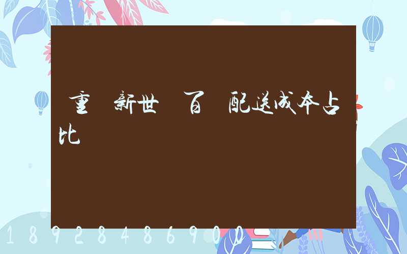 重慶新世紀百貨配送成本占比