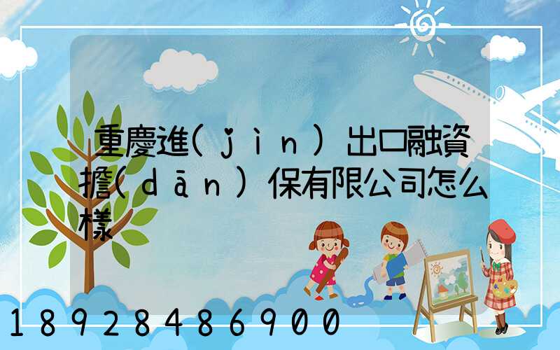 重慶進(jìn)出口融資擔(dān)保有限公司怎么樣