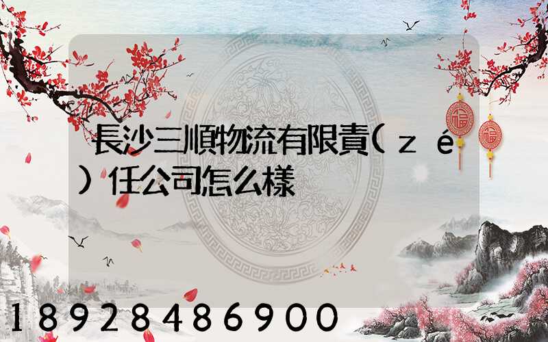 長沙三順物流有限責(zé)任公司怎么樣