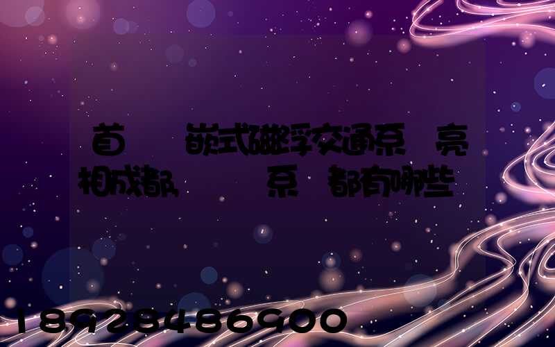 首個內嵌式磁浮交通系統亮相成都,這種系統都有哪些優點